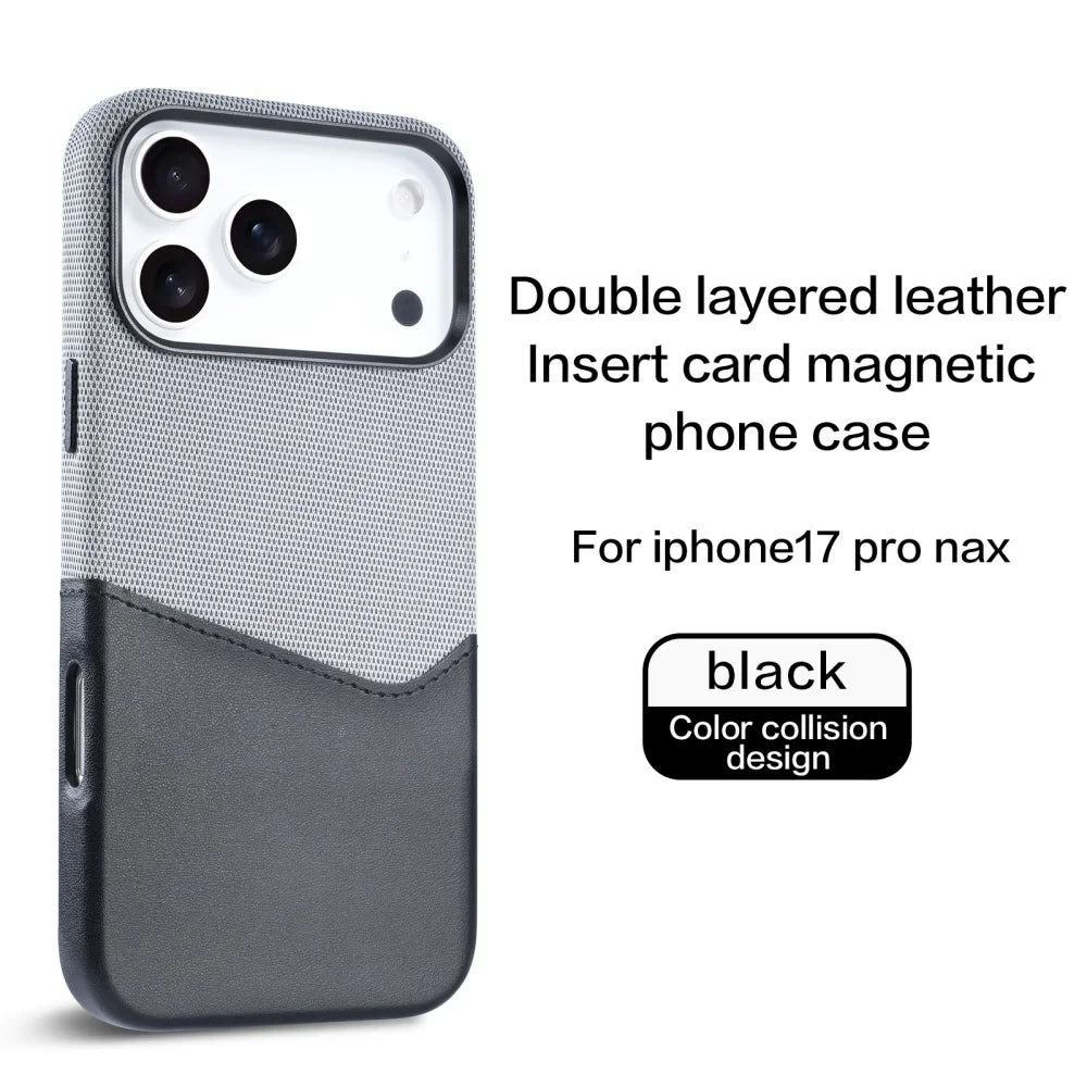 iPhone Leather Fabric Case